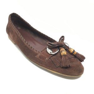 Gucci Horsebit Bow Loafers Shoes Size 38.5/8.5 US